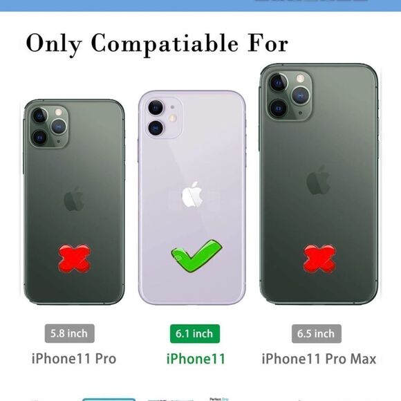 NEWโLeYi iPhone 11 Case W/ 2 Tempered Glass Protectors TealโGlitter - Picture 9 of 10